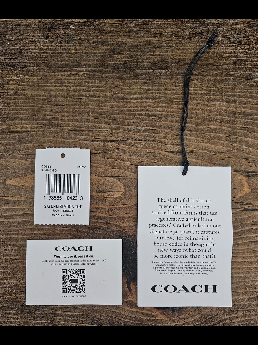 Coach Denim Signature Tote Bag in Blue - Picture 2 of 7